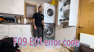 Whirlpool washer f09 e01 error code  how to fix whirlpool washer not draining WFW87HEDCO [upl. by Aylmer]