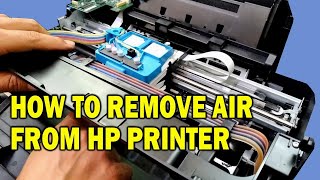 HOW TO REMOVE AIR FROM INK PIPES HP INK TANK SMART TANK PRINTER  HP PRINTER COLOR PROBLEMS [upl. by Maryjane781]