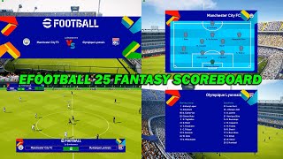 PES 2017 NEW eFOOTBALL 2025 FANTASY SCOREBOARD [upl. by Ahtoelc]