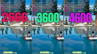 2666 vs 3600 vs 4600 Does RAM speed matter with RTX 3050 [upl. by Yerroc]