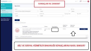 SONUÇLAR AÇIKLANDI AİLE VE SOSYAL HİZMETLER BAKANLIĞI 8 BİN ALIMI [upl. by Joyan]