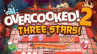 Overcooked 2  GET THREE STARS 4 Player Gameplay [upl. by Clymer]