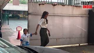 Shilpa Shetty With Kid Samisha At School [upl. by Sollows]