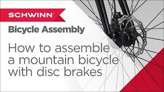 How to Assemble a Schwinn Adult Mountain Bicycle w Disc brakesSpeeds [upl. by Pallaten895]