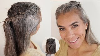 Braided Half Up Hairstyle 🤩 [upl. by Aid]