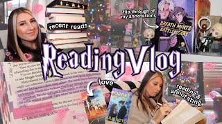 READING VLOG 13 ♡ recent reads book mail annotating  flipthrough book shopping amp chatting [upl. by Tremml712]