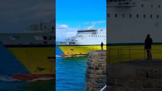 Danish ferry company DFDS’ vessel ‘Seven Sisters’ has arrived in St Peter Port from Jersey [upl. by Neersin]