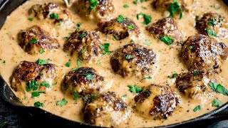 How to make Swedish Meatballs  Homemade Ikea Meatballs [upl. by Ailesor]