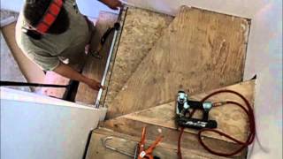 Laminate on Stairs How to Start Winder Stairs [upl. by Elaina308]