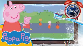 New Peppa Pig Muddy Puddle Race 2 Minute Toothbrush timer [upl. by Noach285]