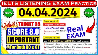 IELTS LISTENING PRACTICE TEST 2024 WITH ANSWERS  04042024 [upl. by Kelli394]