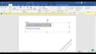 How to Insert Cover Page in MS Word [upl. by Melborn342]