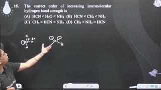 The correct order of increasing intermolecular hydrogen bond strength is [upl. by Jenny624]