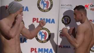 Damian Matwiejczuk vs Sebastian Rajewski waga przed PLMMA 29 w Legionowie [upl. by Nosnibor836]