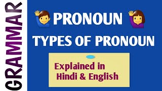 Pronoun  Types of Pronoun  Kinds of Pronoun [upl. by Rebekkah]