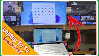 How to connect Laptop To Smart Tv screen mirroring in Kannada screenmirroring [upl. by Netnert]