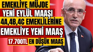 EMEKLİYE EYLÜL 17700TL EK ZAM 4A4B4C SGK SSK BAĞKUR MAAŞLARINA DUL YETİM MAAŞLARINA EYLÜL EK ZAMM [upl. by Jamila]