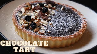 Easy Eggless Chocolate Tart I foodie being moody [upl. by Baptiste584]