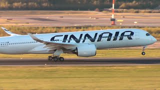 FINNAIR A350 XWB  takeoff from Helsinki in beautiful evening light [upl. by Torry]