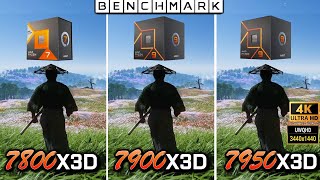 Ryzen 7 7800x3D vs 9 7900x3D vs 9 7950x3D  Test  WQHD  4K  3440p  2160p  RTX 4090  in 8 Games [upl. by Saduj]