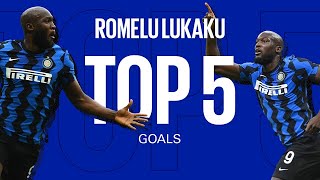 TOP 5 INTER GOALS  ROMELU LUKAKU ⚫🔵 [upl. by Gonick]