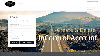 Land Rover InControl Account  Create amp Delete [upl. by Betteanne]