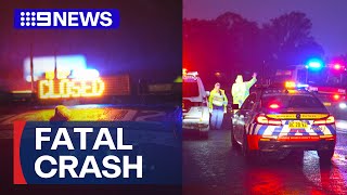 Three dead woman fighting for life after headon crash in NSW  9 News Australia [upl. by Crystie]