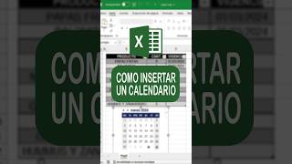 COMO INSERTAR UN CALENDARIO EN EXCEL Excel Exceltips Exceltutorial Shorts Youtubeshorts Short [upl. by Aneleasor]