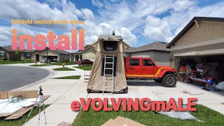 Installing Smittybilt rooftop tent 2783 and Annex2788 on the Jeep Gladiator Overland [upl. by Brennen]