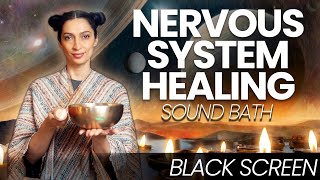 Parasympathetic Nervous System Healing Frequency Music  Sound Bath Meditation Black Screen [upl. by Findley]