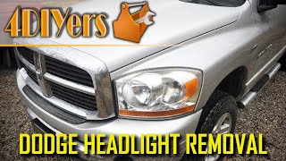 How to 0608 Dodge Ram Headlight Removal [upl. by Bethel]