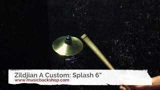 Zildjian A Custom Splash 6quot  Cymbale Occasion MusicBackShop [upl. by Etteniotna128]