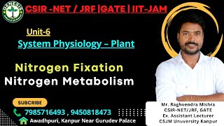 Nitrogen Fixation  Nitrogen Metabolism  Quick Revision  Lecture1  Plant Physiology  Unit6 [upl. by Nanette]