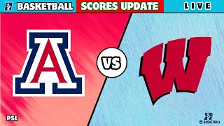 Wisconsin vs Arizona  NCAA Mens Basketball 2024  Basketball Live Score Update today [upl. by Pinette]