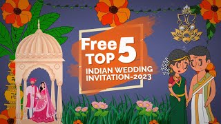 Free Top 5 Best Indian Wedding Invitation Videos 2023free aftereffects ProjectTemplate Download [upl. by Leile]