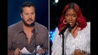 American Idol contestant stops performance and then calls out Luke Bryan as fans slam singer [upl. by Gilleod523]