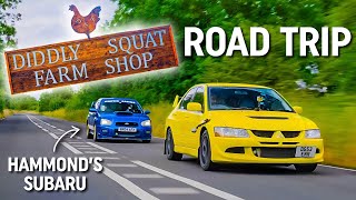 We road tripped to Clarksons Farm in our tuned Subaru and Evo [upl. by Channing]