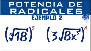 Potencia de radicales  Ejemplo 2 [upl. by Atnom]