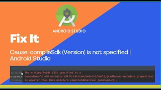 Error  compileSdk 30 is not specified  Android Studio [upl. by Ymmik322]