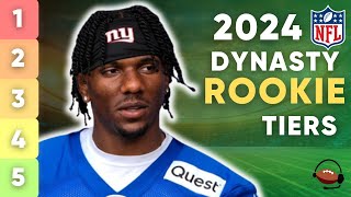 Top 40 Dynasty Rookie Rankings with Tiers including IDP  Dynasty Fantasy Football [upl. by Cinemod]