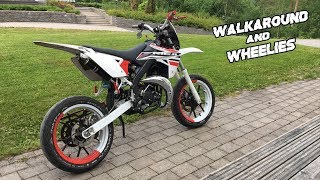 Rieju mrt 75cc walkaround and wheelies [upl. by Romeu841]