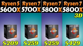 R5 5600X vs R7 5700X vs R7 5800X vs R7 5800X3D  Which is Better VALUE for MONEY [upl. by Hentrich]