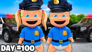 Baby amp Girlfriend Become POLICE For 100 DAYS [upl. by Reis]