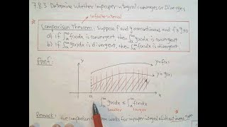 783 Determine Whether Improper Integral Converges or Diverges [upl. by Siravaj]