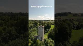 Burgruine bei Montagnylesmonts suisse swissbeauty drone [upl. by Alikahs]