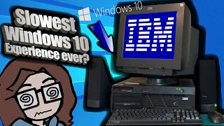 Windows 10 on a 20 YEAR OLD IBM Computer [upl. by Vernita]