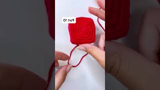 How to Crochet a Gift Box Left Handed Part 10 [upl. by Jardena178]