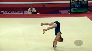 LIDBECK Filip SWE  2018 Artistic Worlds Doha QAT  Qualifications Floor Exercise [upl. by Aikemet762]