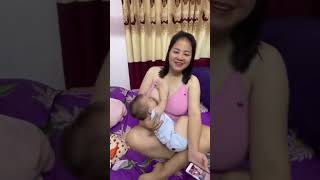 breastfeeding expression baby boy tutorial video feeding mothersmilk [upl. by Iphigeniah736]