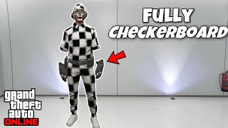 HOW TO GET A FULL CHECKERBOARD OUTFIT IN GTA 5 ONLINE 160 ALL CONSOLES GTA 5 Clothing glitch [upl. by Stoat183]